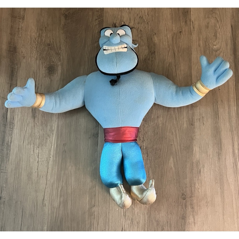 Mattel Disney Aladdin GENIE Plush Stuffed Poseable Doll Toy 16" Vintage 1992‎